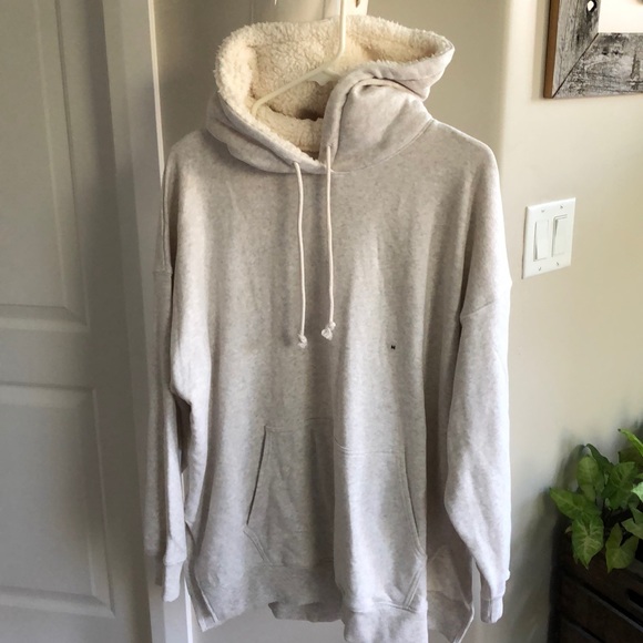 aerie oversized sherpa hoodie